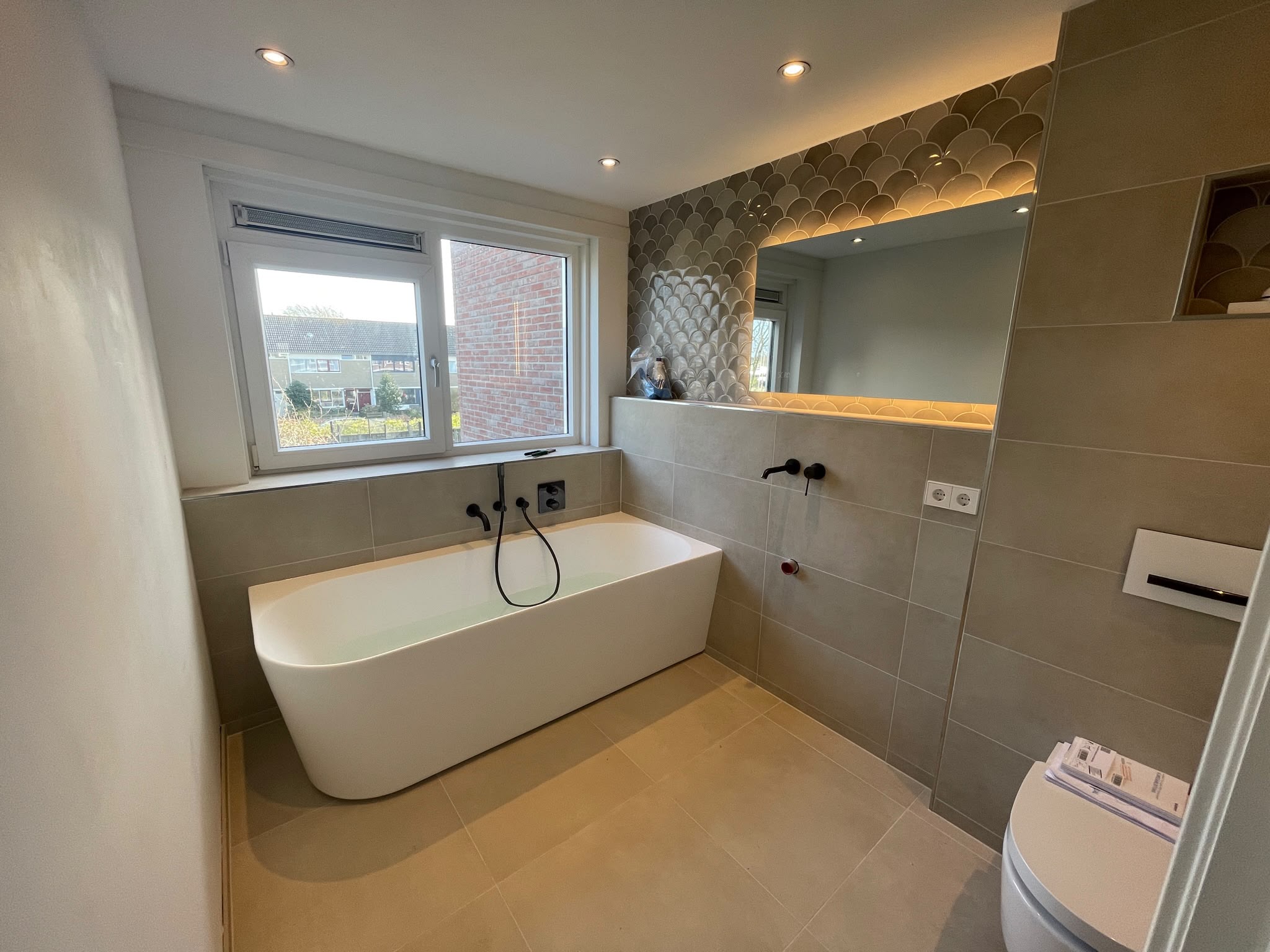 Badkamer met sfeerverlichting